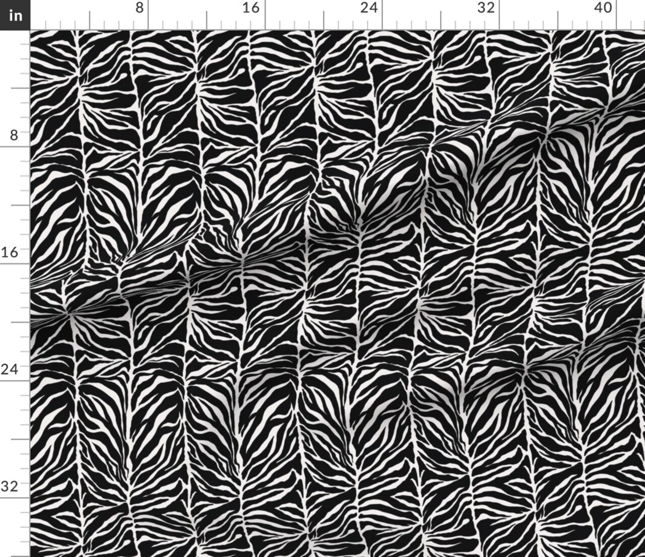 Animal Print Zebra Stripe Exotic Safari Neutral Wild Animals Modern Black Custom Printed Fabric by Spoonflower Various Fabrics by the Yard or Fat Quarter